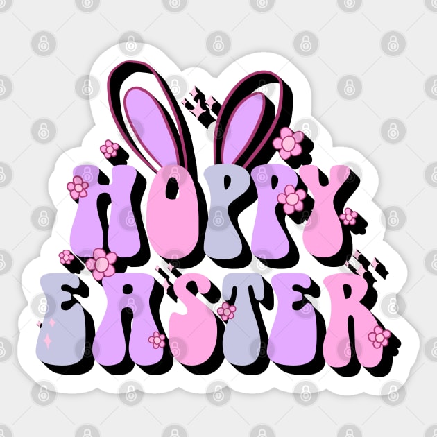 Hoppy easter cute groovy easter design Sticker by Yarafantasyart